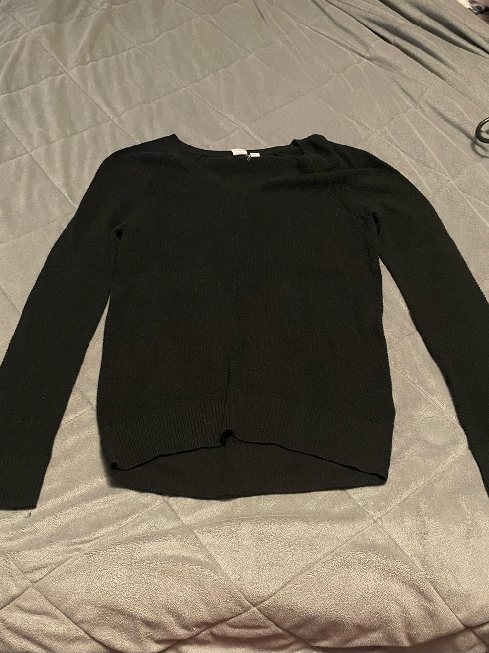 GAP Black Women's Scoopneck Crew Sweater